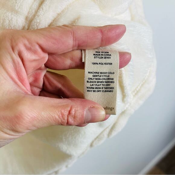 Soft Surroundings cream ribbed fuzzy soft high neck pullover large - Picture 6 of 6